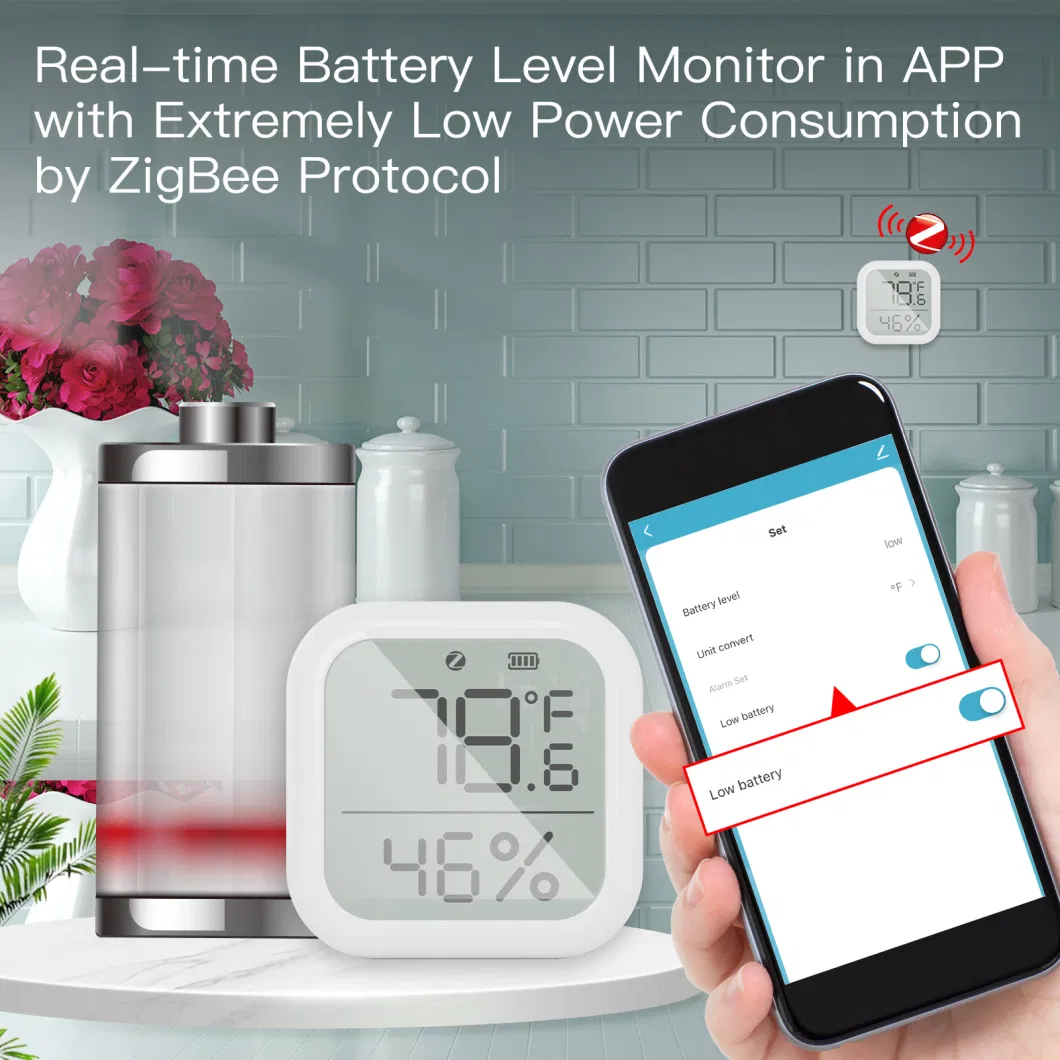 Smart Home Zigbee 3.0 Temperature and Humidity Sensor Probe Tuya Automation Devices Wireless Remote Control Alexa Google Home