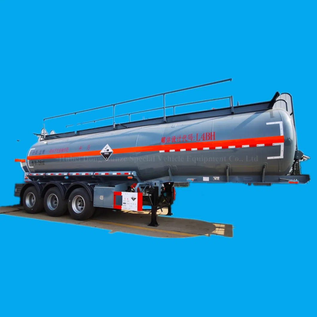 Customizing Acid Tanker Body Part for Trailer Transport (Steel Lined Plastic LLDPE 16mm Tank Capacity 22-36M3 Hydrochloric Acid Dilute Sulphuric Acid chemical)