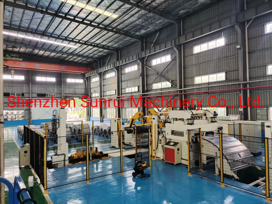 Metal Coil Blanking Line with 6 Reel Leveller Machine and Stamping Presses