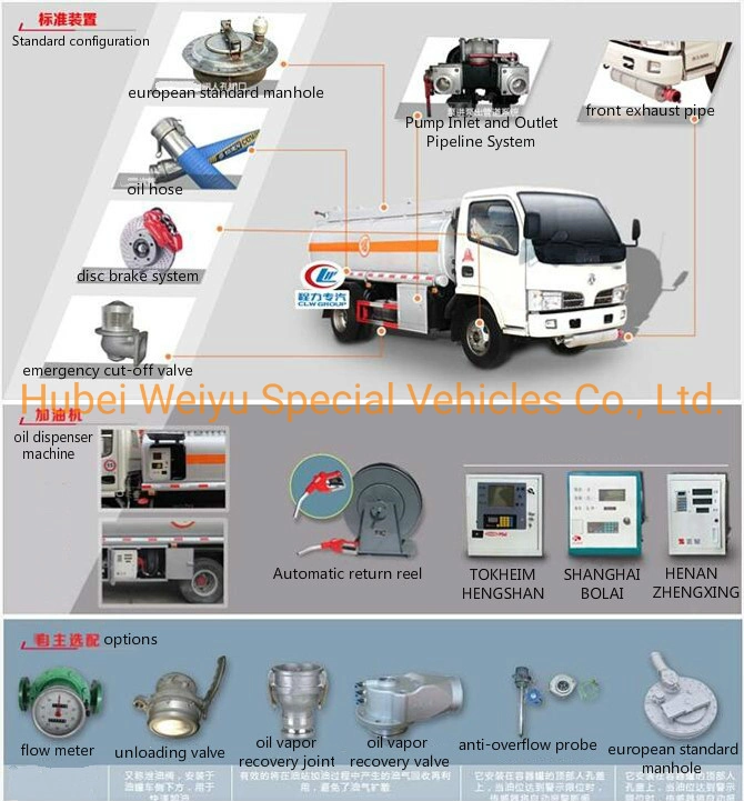 Dongfeng HOWO 5tons 8tons Fuel Dispenser Refueling Tanker Truck for Philippines