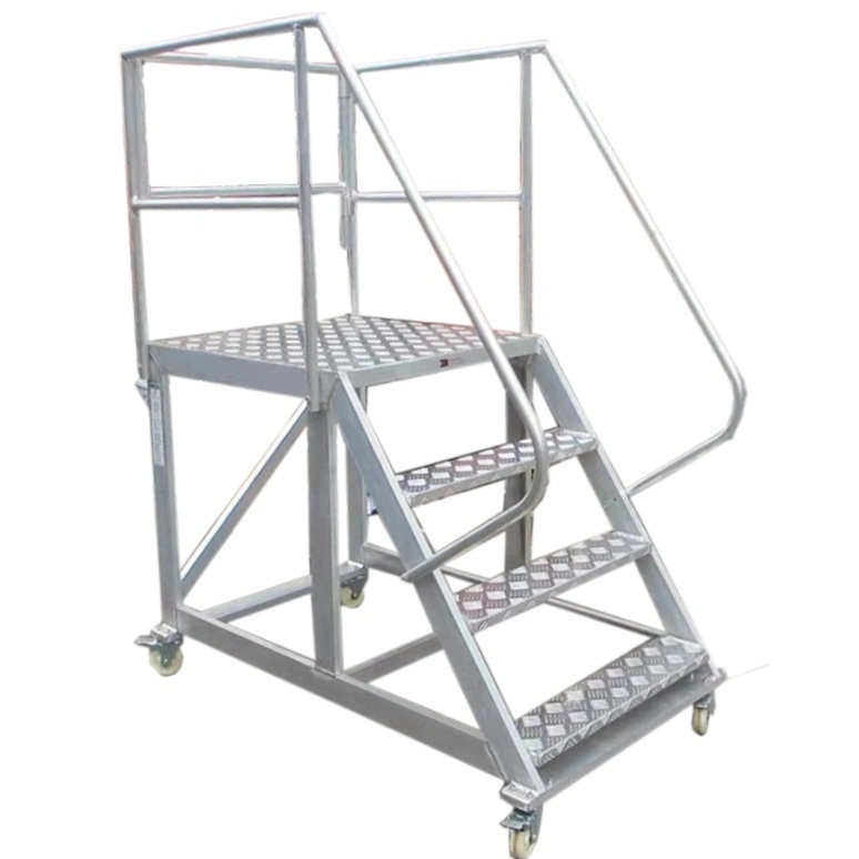 Aluminum Stairway for Warehouse Maintenance Platform and Stairs