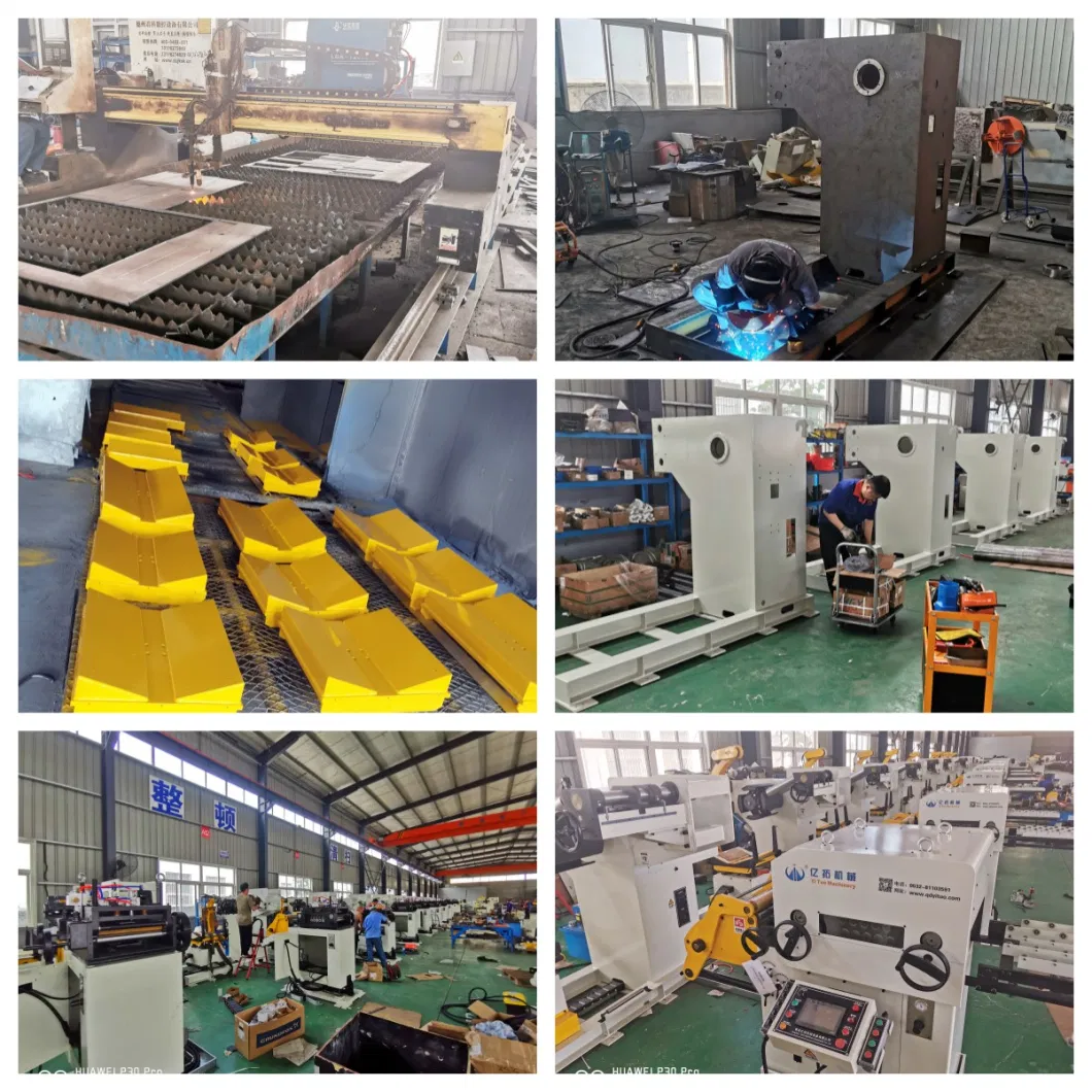 3 in 1 Combination Metal Coil Processing Machine Decoiler Straightener and Servo Feeder Large Blanking Production Line