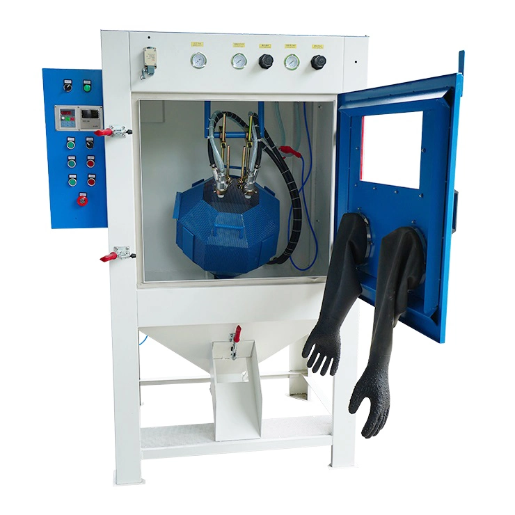 Tumble Basket Sand Blast Cabinet for Batch Small Parts