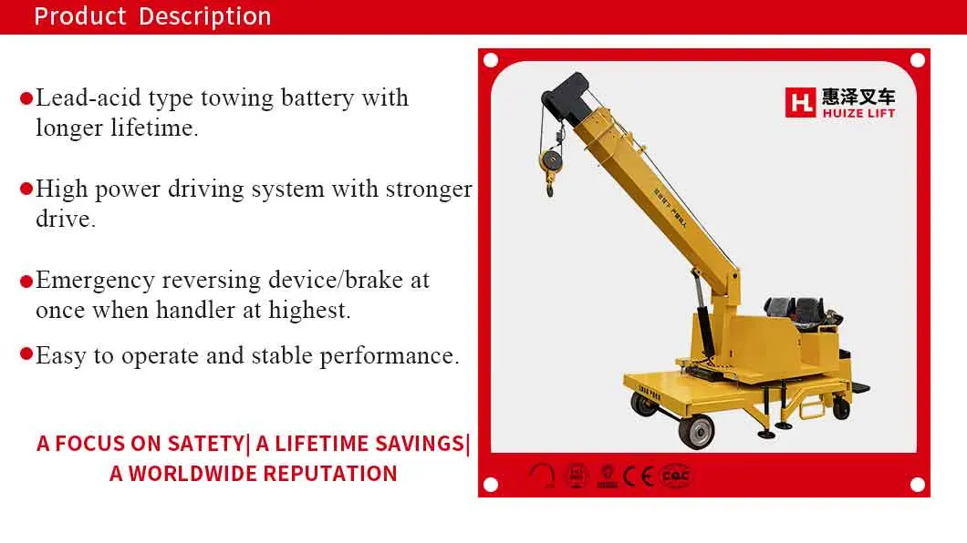 High Quality 800kg-2ton Self-Propelled Crane with Lifting Height 4m-8m