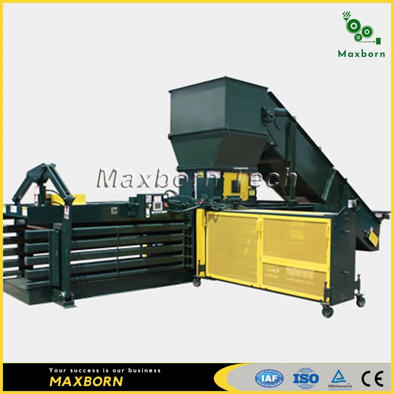 Automatic Baler, Auto Tie Horizontal Baling Press for Occ, Garbage, Waste Paper, Cardboard, Straw, Plastic, Pet /Horizontal/Hydraulic Drive/Recycling Line