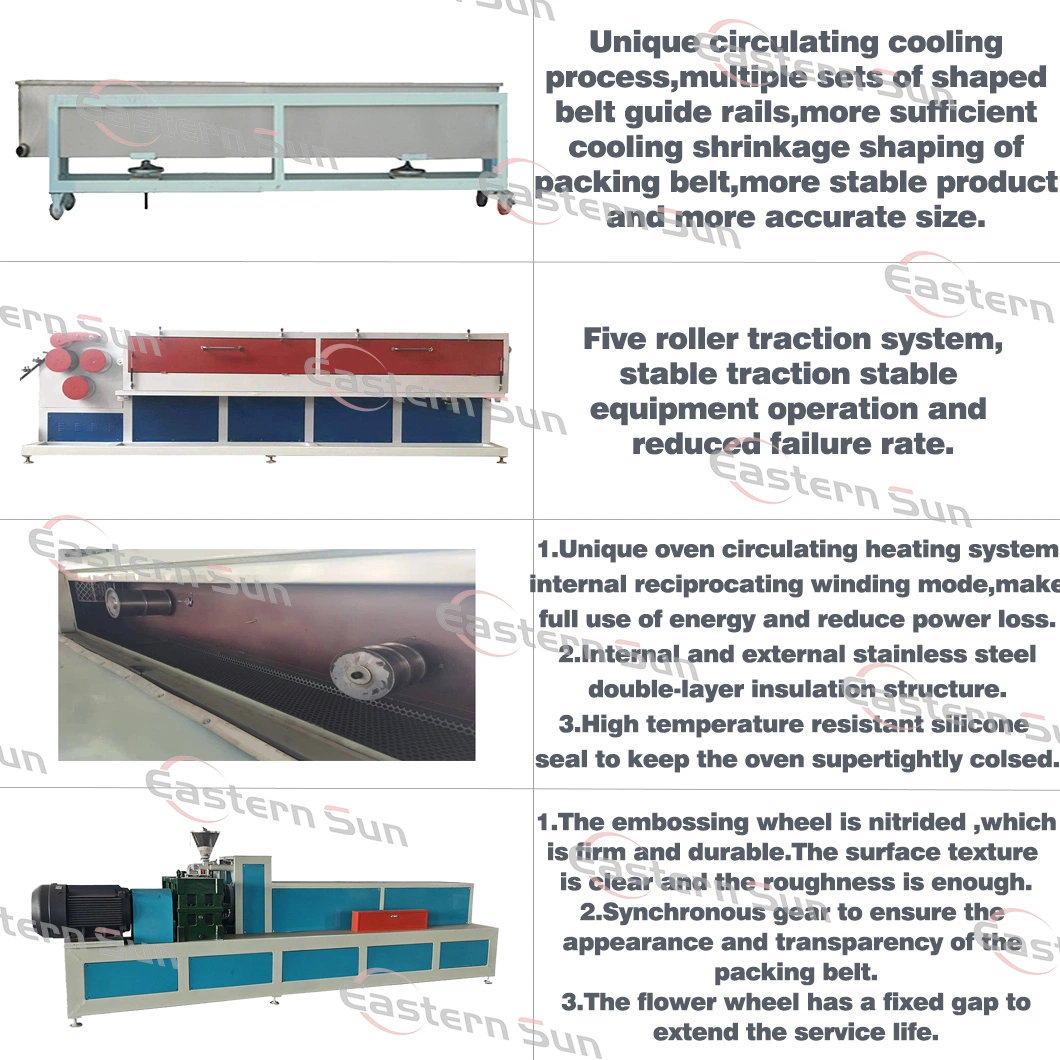 High Output PP Polypropylene Packing Bale Strap Band Bind Strip Extrusion Machine Line