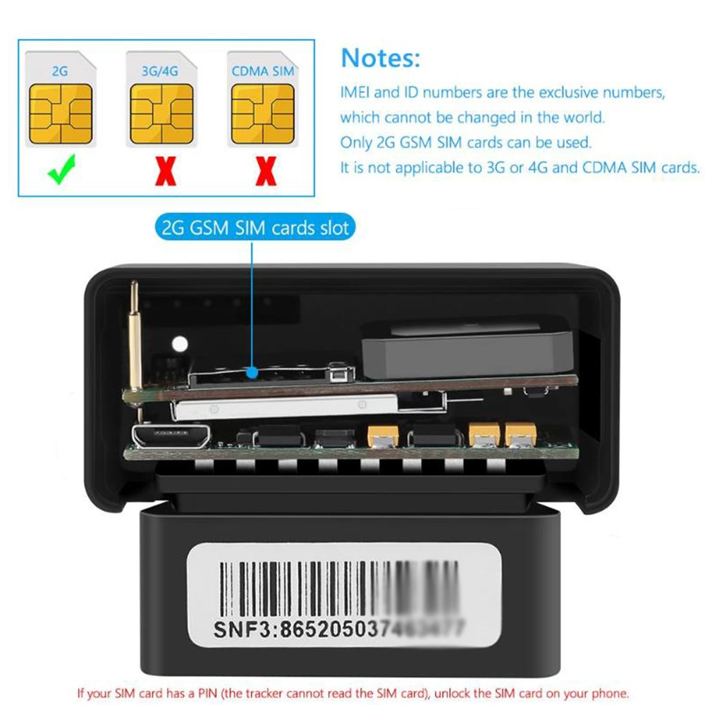 Vodasafe Mini 2g OBD II GPS GPRS GSM Tracker Positioning Device for Cars Vehicles Trucks