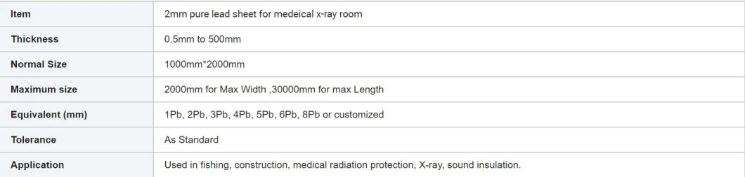 3mm Lead Sheet Plate for Battery with 2mmpb