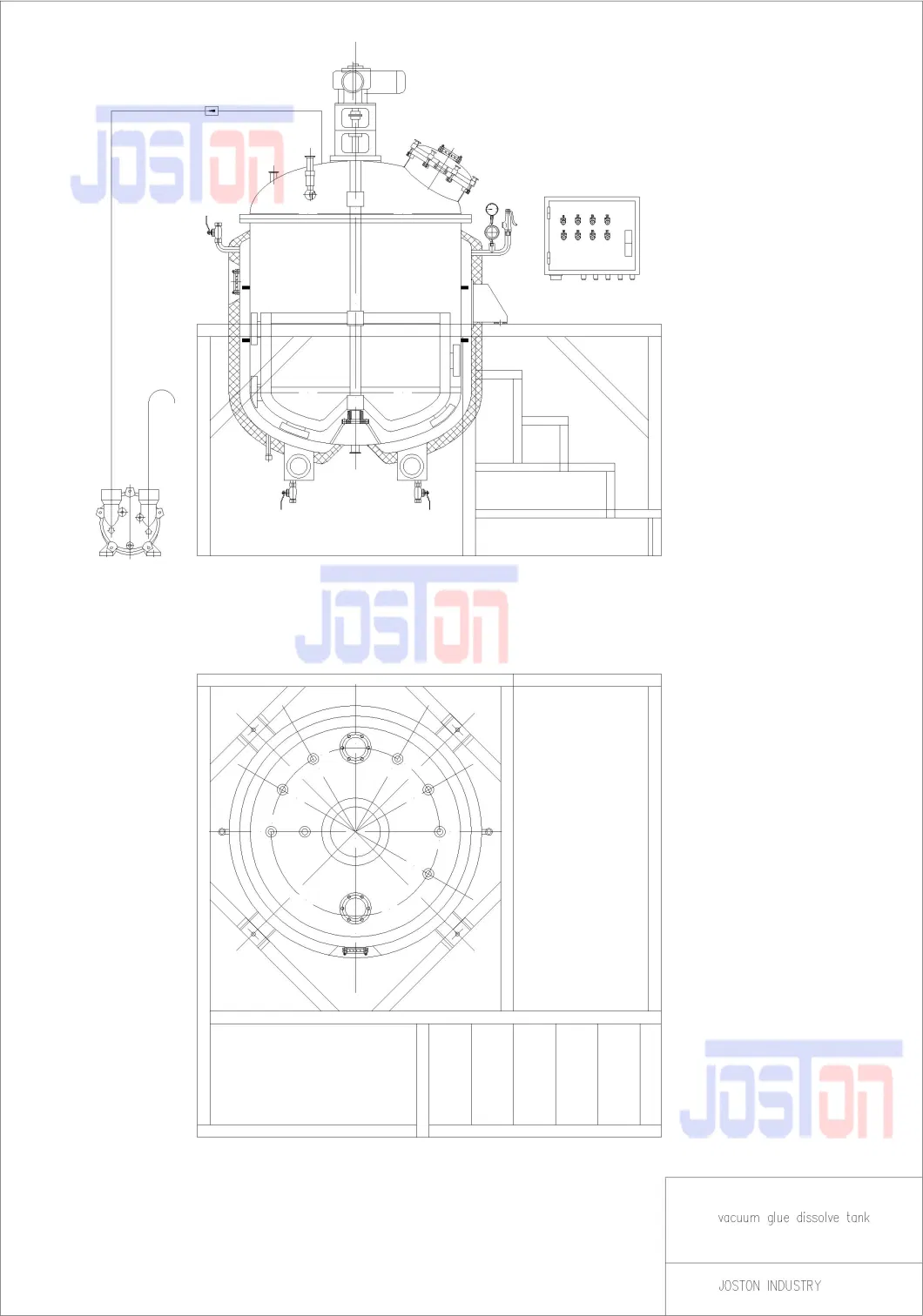 Stainless Steel Liquid Soap/Shampoo/Cream Mixer Blend Jacket Tank