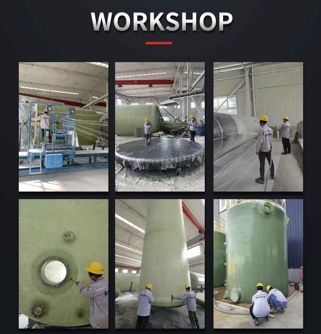 Non Corrosive FRP Vertical Storage Tank for Food Industry