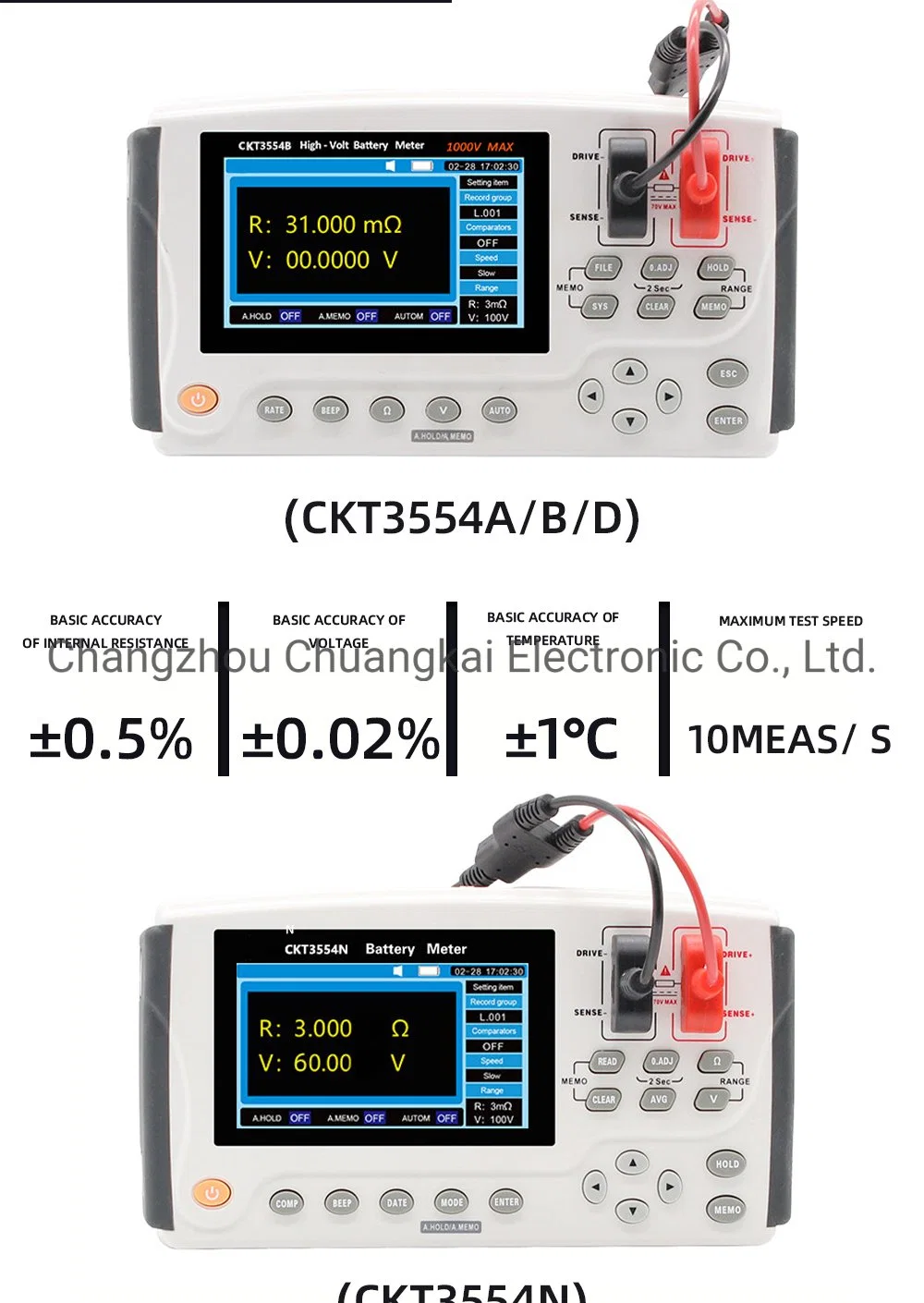 Ckt3554n Digital Battery Tester Meter for UPS Online Measurement Under Working Status