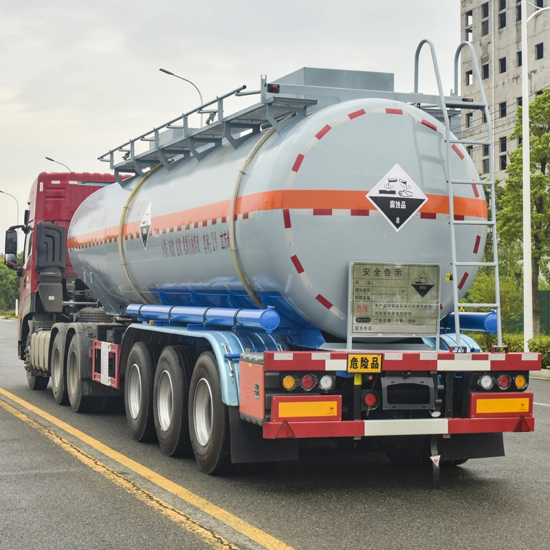 2 3 4 Axles Fuel Tank Semi Trailer Nitric Acid Tank