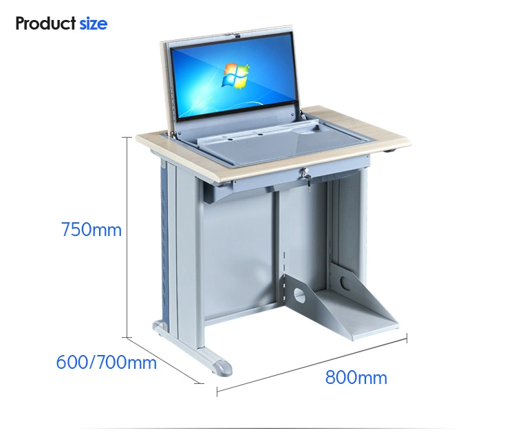 Multimedia Classroom Desk Flip Computer Desk Flip up LCD Monitor Classroom Table