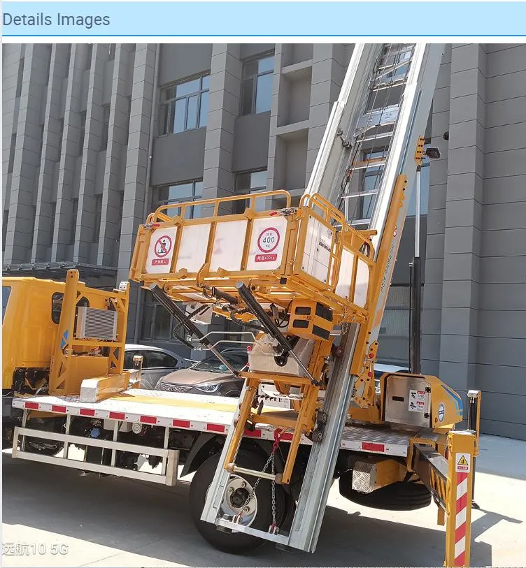 Low Carbon Engineering Construction Using Loading Unloading High-Altitude Transportation Ladder Lift Truck Car