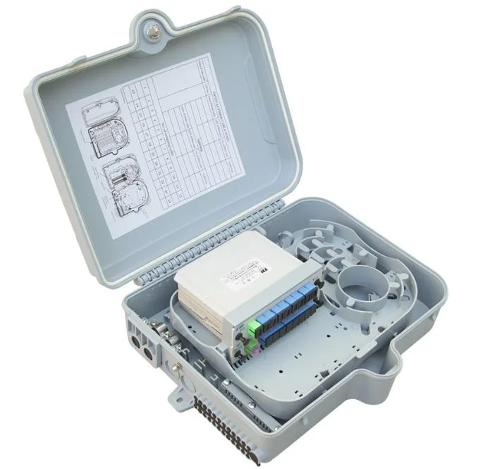 Good quality FDB 24 cores outdoor waterproof IP65 FTTH Equipment fiber box SC/PLC