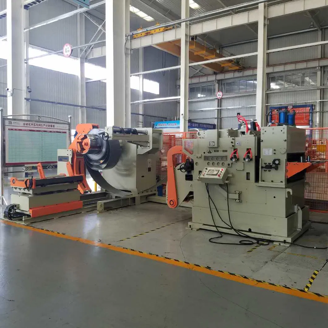 3 in 1 Combination Metal Coil Processing Machine Decoiler Straightener and Servo Feeder Large Blanking Production Line