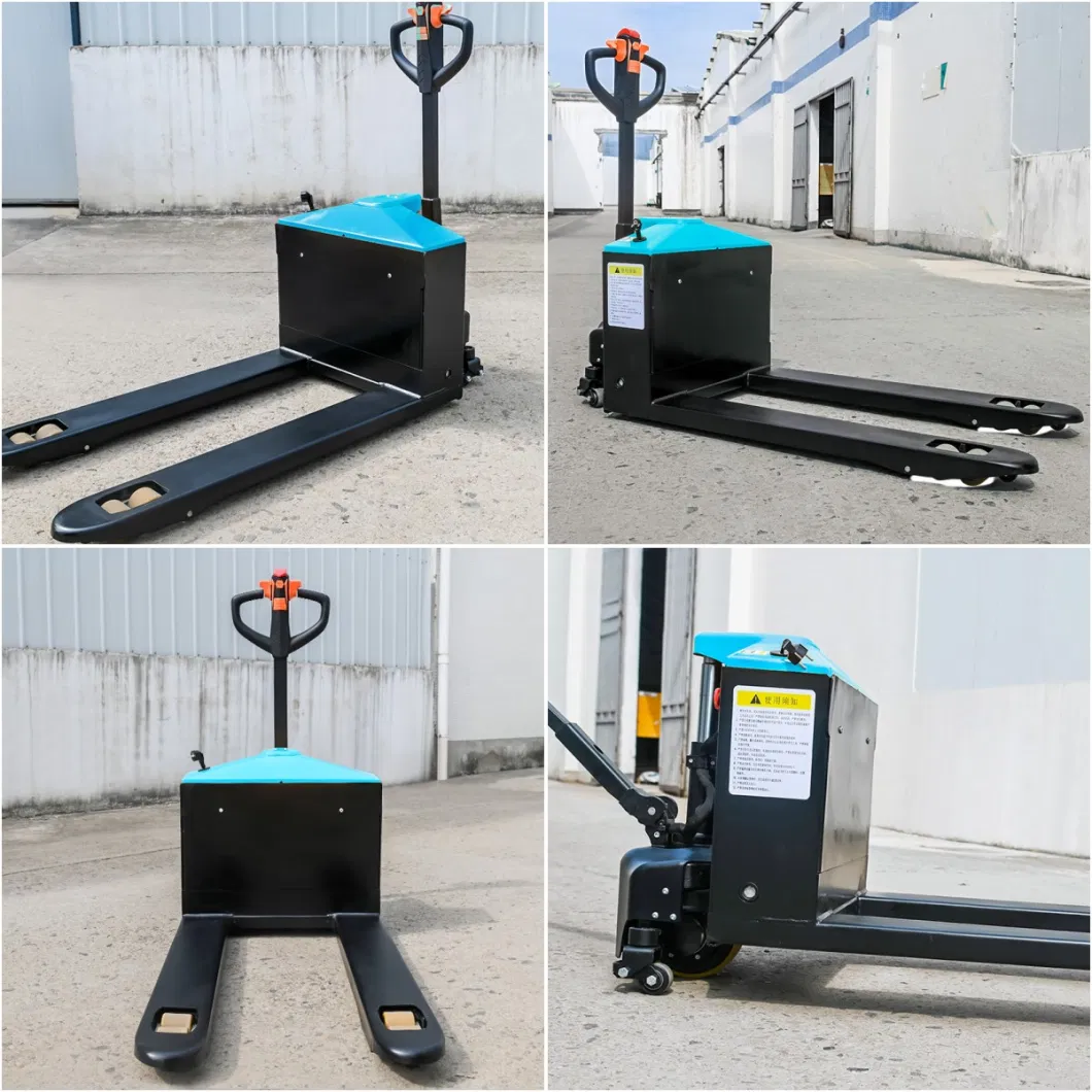 Hot Sales 24V 65/85ah Lead-Acid Battery Load Capacity 1500kg 1.5t Lifting Height 190mm Electric Pallet Truck Jack Forklift Truck