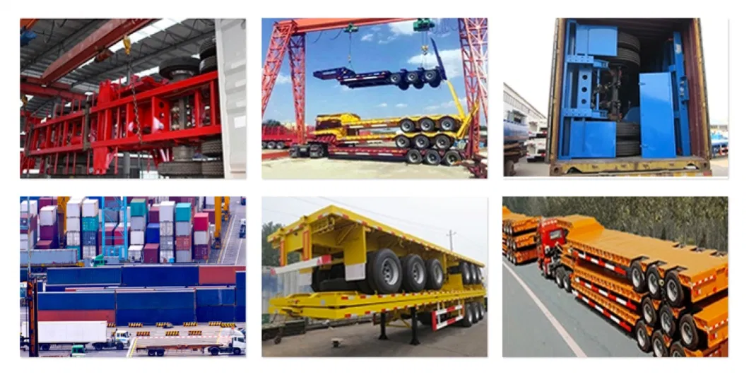 Best Price 40FT Flat Bed Load Capacity Trailers 40 Ton Tri Axle Flatbed Container Semi Trailers Truck Trailer for Sale