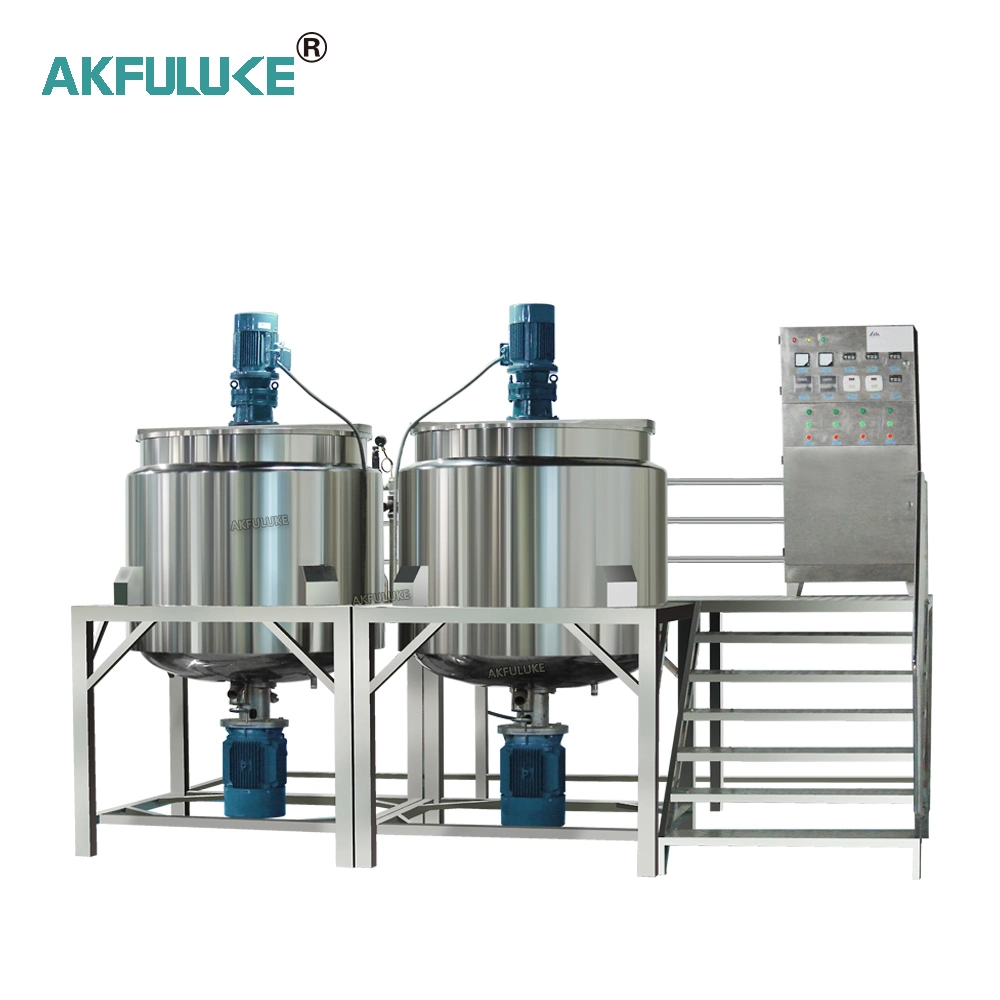 Stainless Steel Tank Sanitary Jacketed Storage Tank for Honey Milk Oil Chemical Liquid Storage Tank Reactor Stirrer Agitator Soap Mixer Mixing Machine Flk01