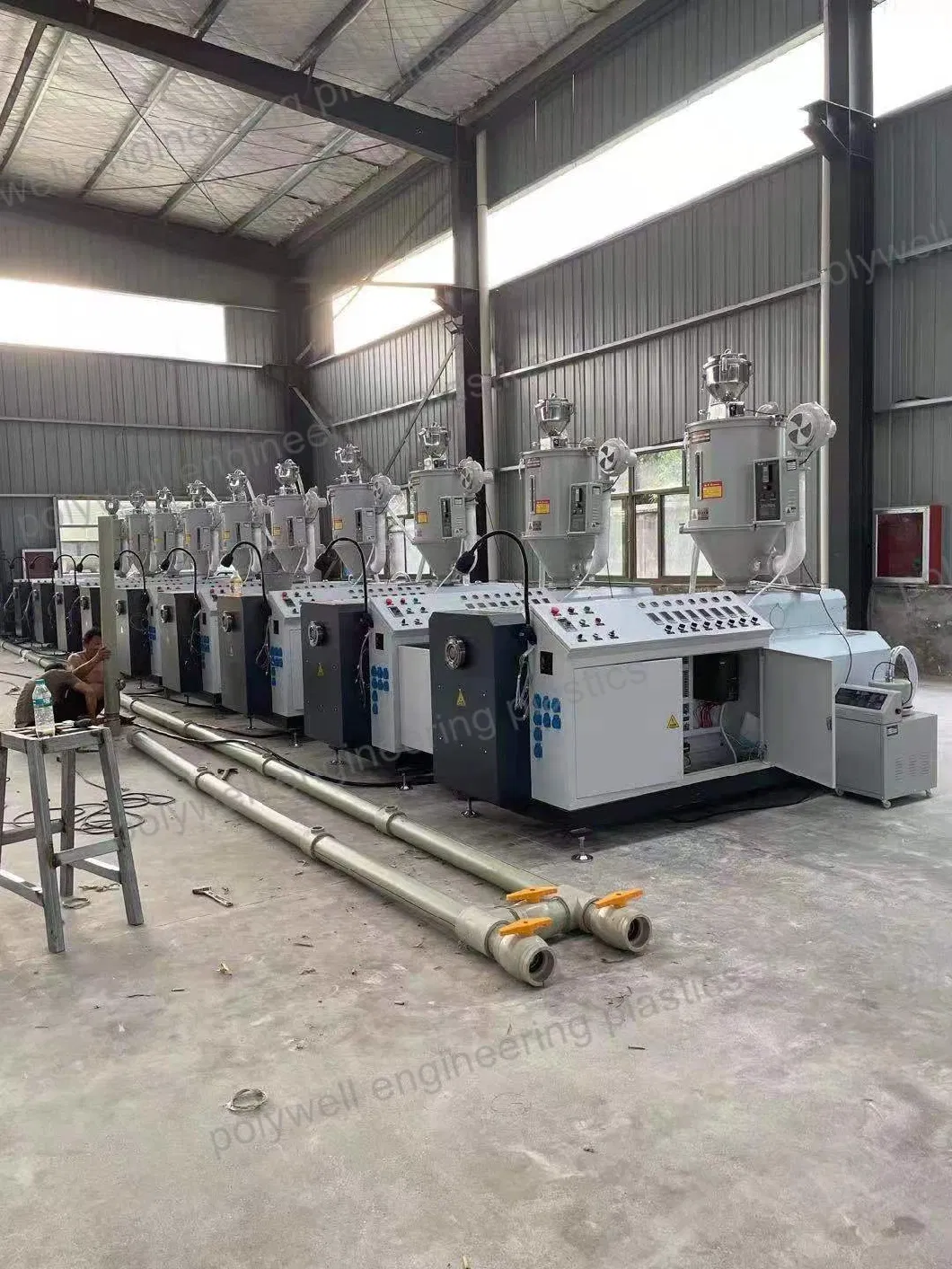 Polyamide Thermal Break Strips Extruding Machine Single Screw PA66 GF25 Pipe Production Line