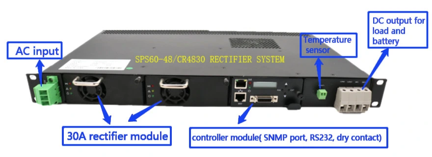 220V AC to 48V DC Telecom Rectifier Modules 60A Power Supply System