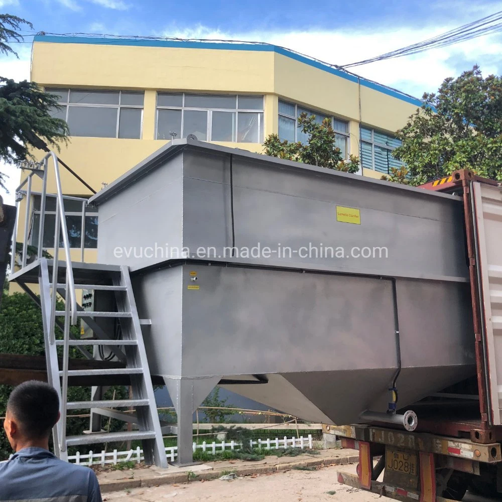 Sloping Plate Lamellar Clarifier Sedimentation Tank with Filter Clarifier System for The Process of Phosphating Metal Sheets Wastewater Treatment