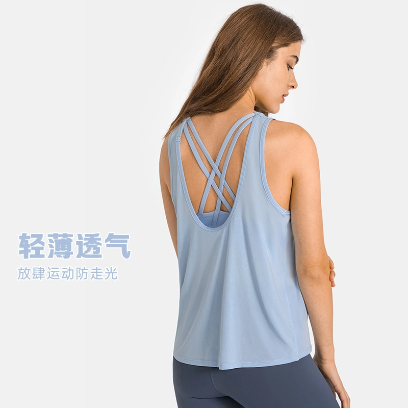a New Two-Piece High-Strength Shock-Proof Sports Underwear Vest Loose Breathable Quick-Drying Sports Tank Top