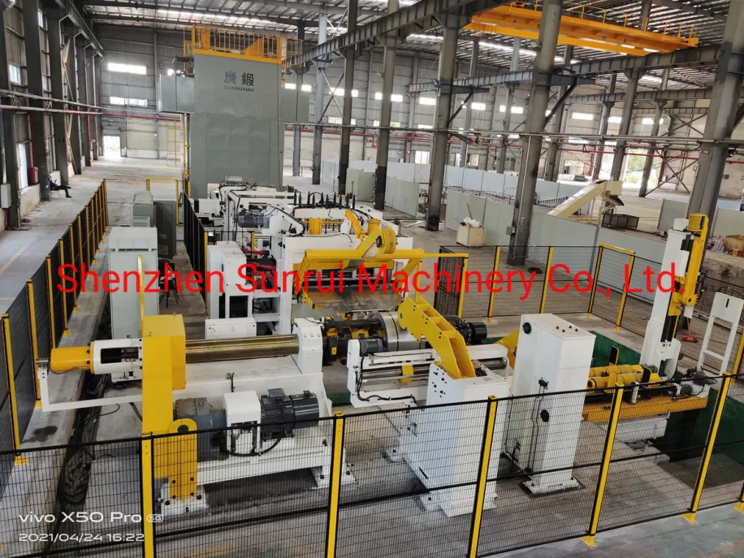 Good-Quality Automatic Steel Coil Blanking Line with Stamping Presses for Automoble Parts