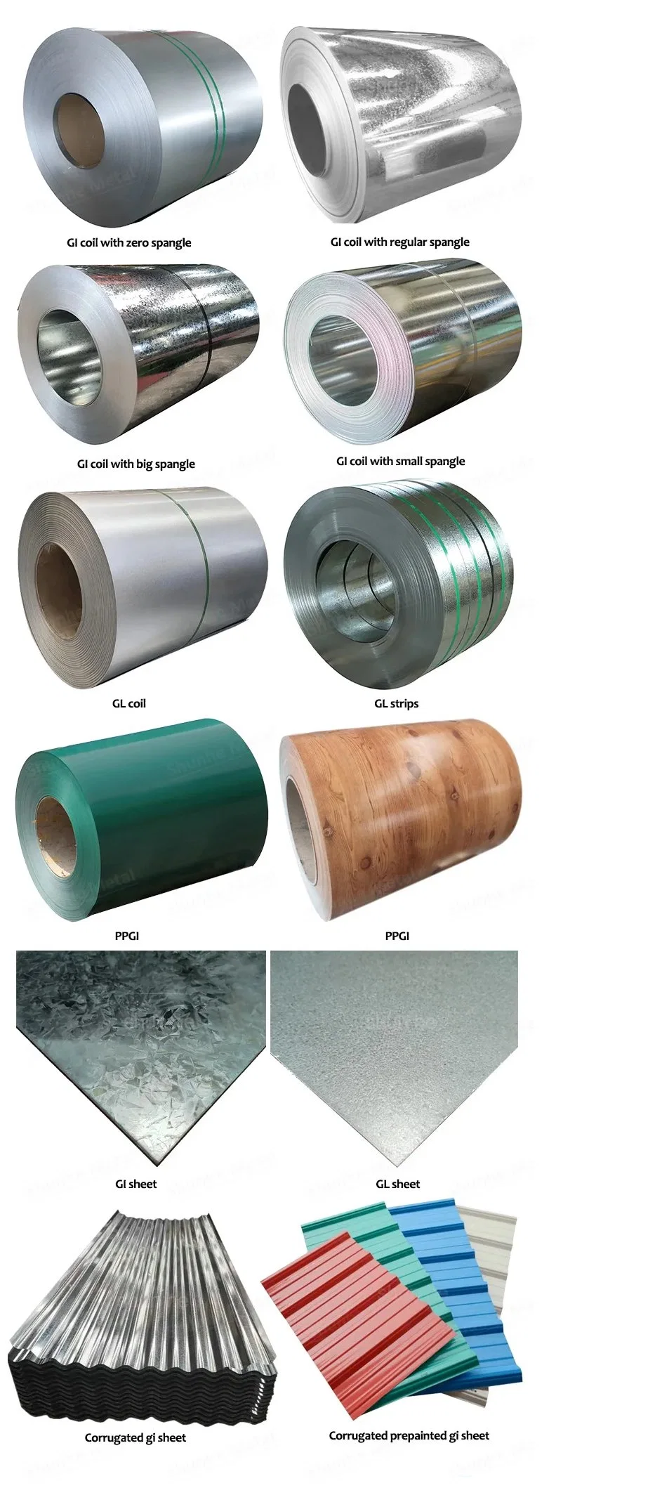 SGCC, SGHC, SGCH, SGH340, SGH400, SGH440, SGH490, SGH540 30-275G/M2 Passivation(C), Oiling(O), Lacquer sealing(L), Phosphating(P) surface Galvanized Steel Coil