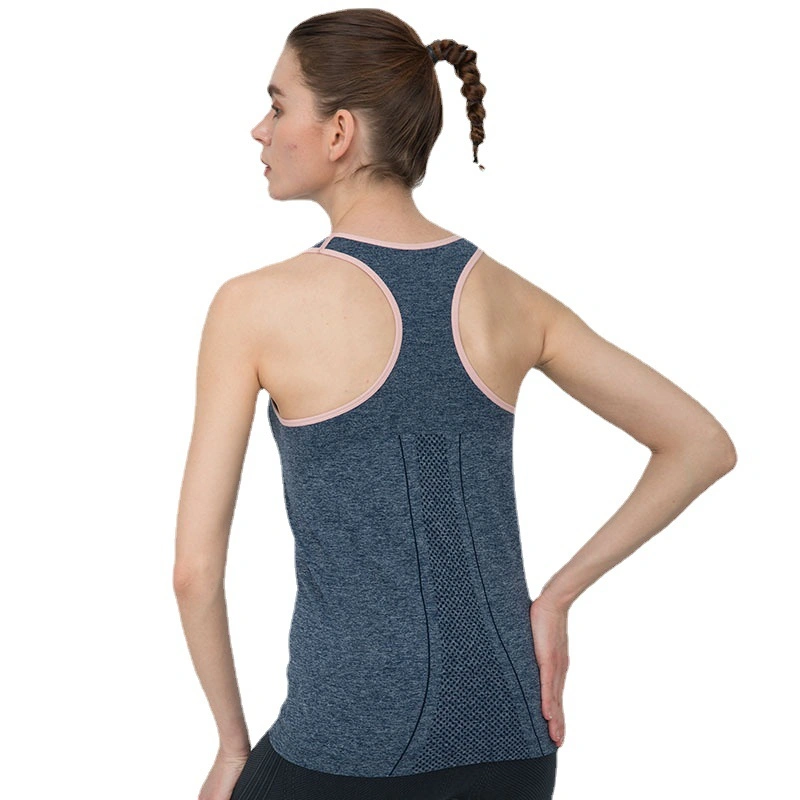 Summer New Style Quick-Drying Breathable Running Sports Vest Women Sleeveless I-Shaped Fitness Yoga Tank Jkt-400