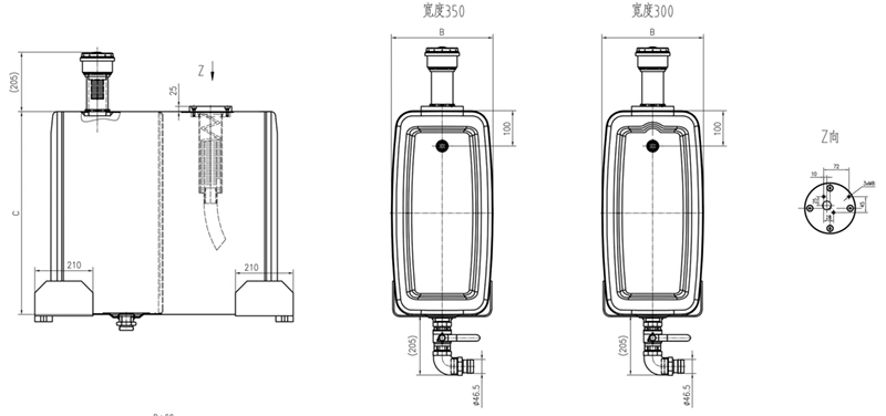 Cast Iron Side Mounted Hydraulic Oil Tank for Dump Truck