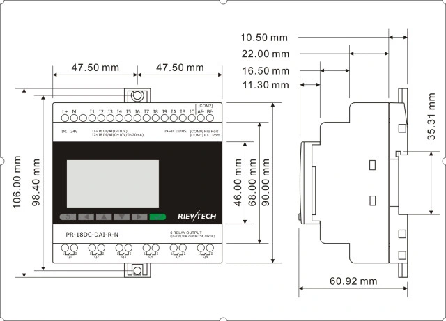 MQTT Protocol Supported Ethernet Industry 4.0 controller for IIoT control PLC programmable Relay (Programmable Relay PR-12AC-R-N)