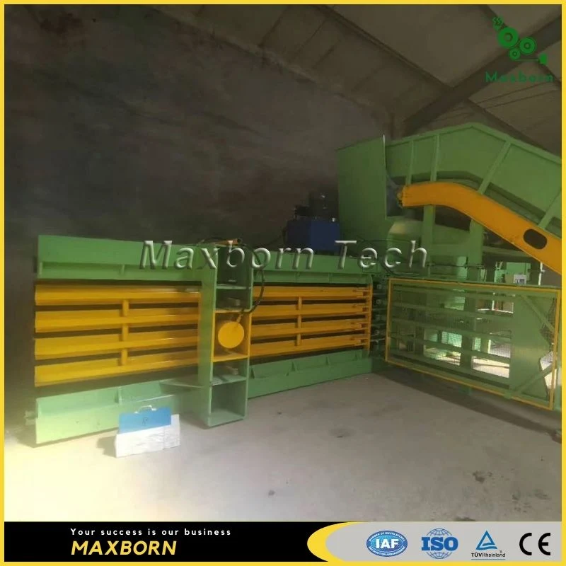 Automatic Baler, Auto Tie Horizontal Baling Press for Occ, Garbage, Waste Paper, Cardboard, Straw, Plastic, Pet /Horizontal/Hydraulic Drive/Recycling Line