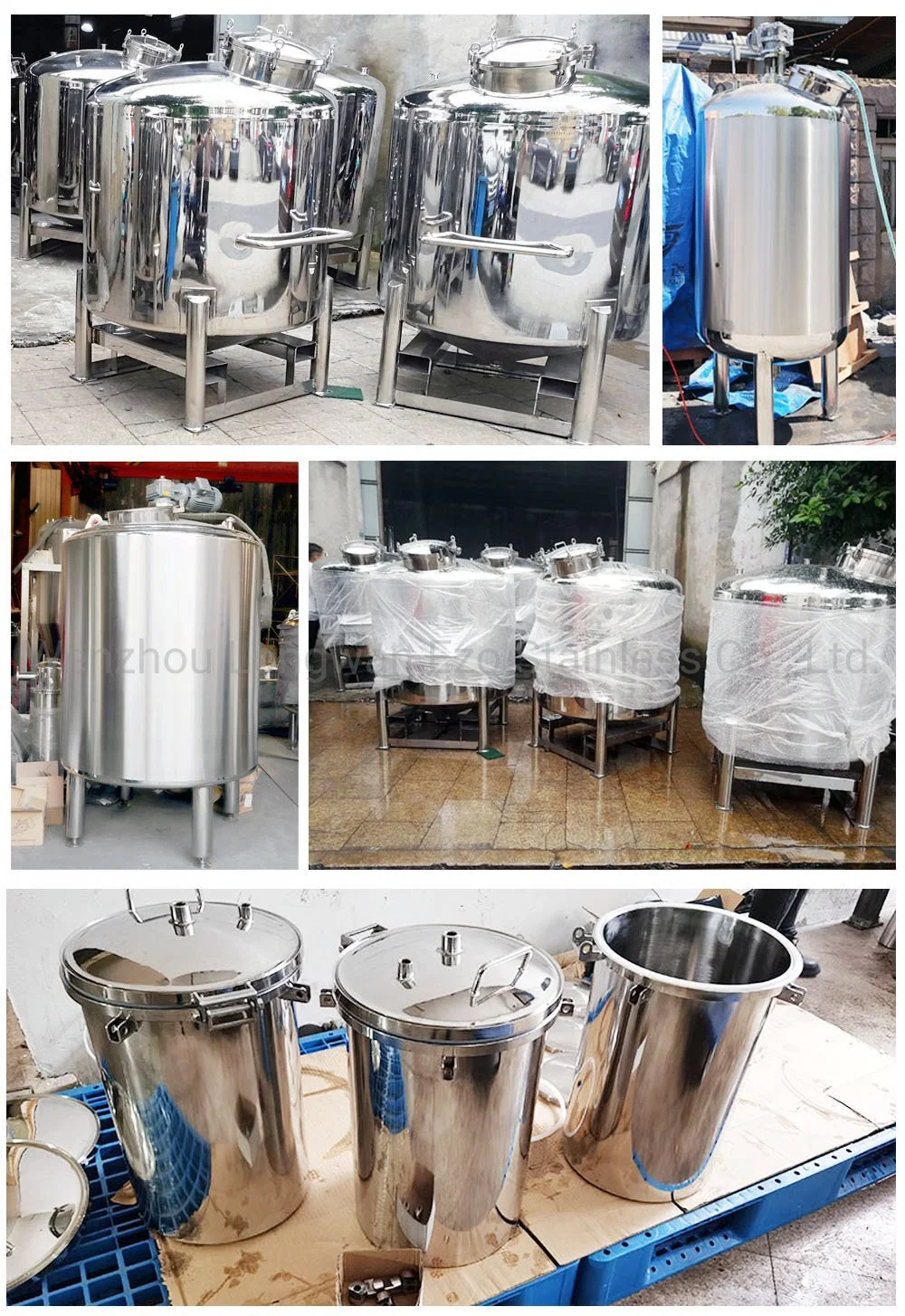 Stainless Steel Sanitary Universal Aseptic Vacuum Soap Vertical Jacketed Storage Tank Bioreactor