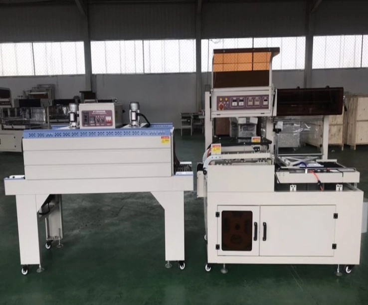 Small Shrink Wrapping Machine Automatic POF Film L Bar Heat Sealer and Bottles Shrink Wrapping Machine with Shrinking Tunnel