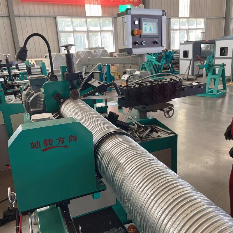 Galvanized Steel Spiral Pipe Corrugated Tube Making Machine