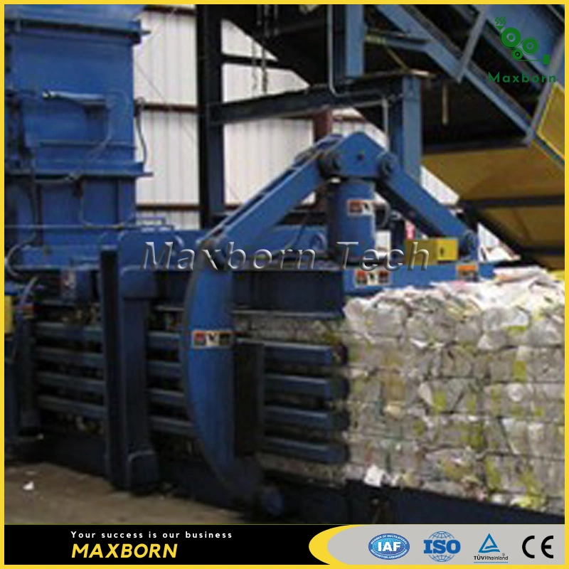Automatic Baler, Auto Tie Horizontal Baling Press for Occ, Garbage, Waste Paper, Cardboard, Straw, Plastic, Pet /Horizontal/Hydraulic Drive/Recycling Line