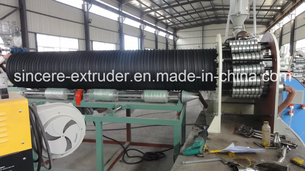 Metal Steel Belt Reinforced HDPE Extrusion Buried Water Sewage Spiral Winding Pipe Extrusion Production Line