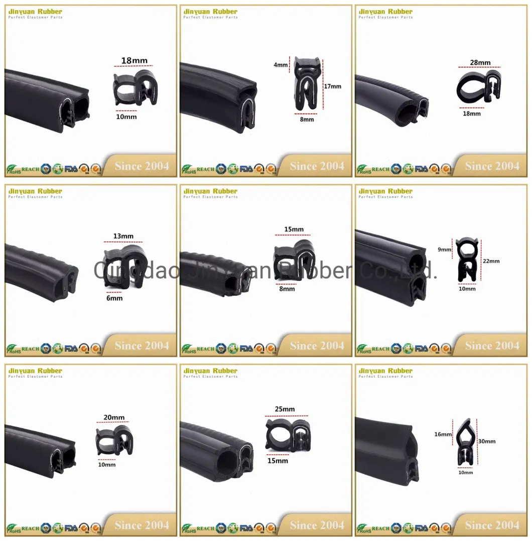 Auto Door Rubber Seal Automotive Glass Flocking Run Channel Rubber Sealing Strip