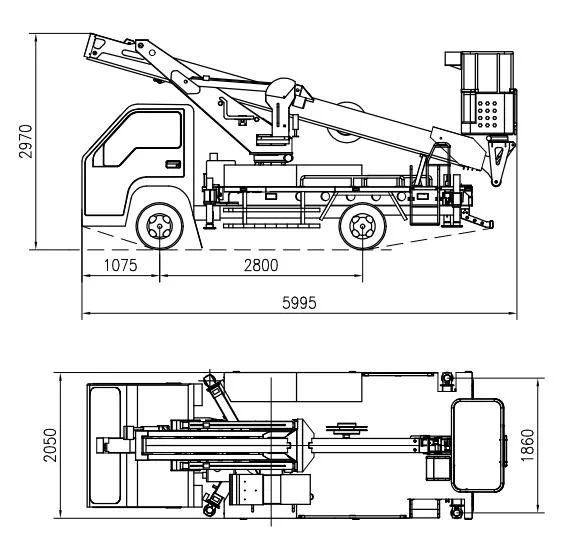 China Aerial Work Vehicle Platform 21m Telescopic Straight Arm on Sale