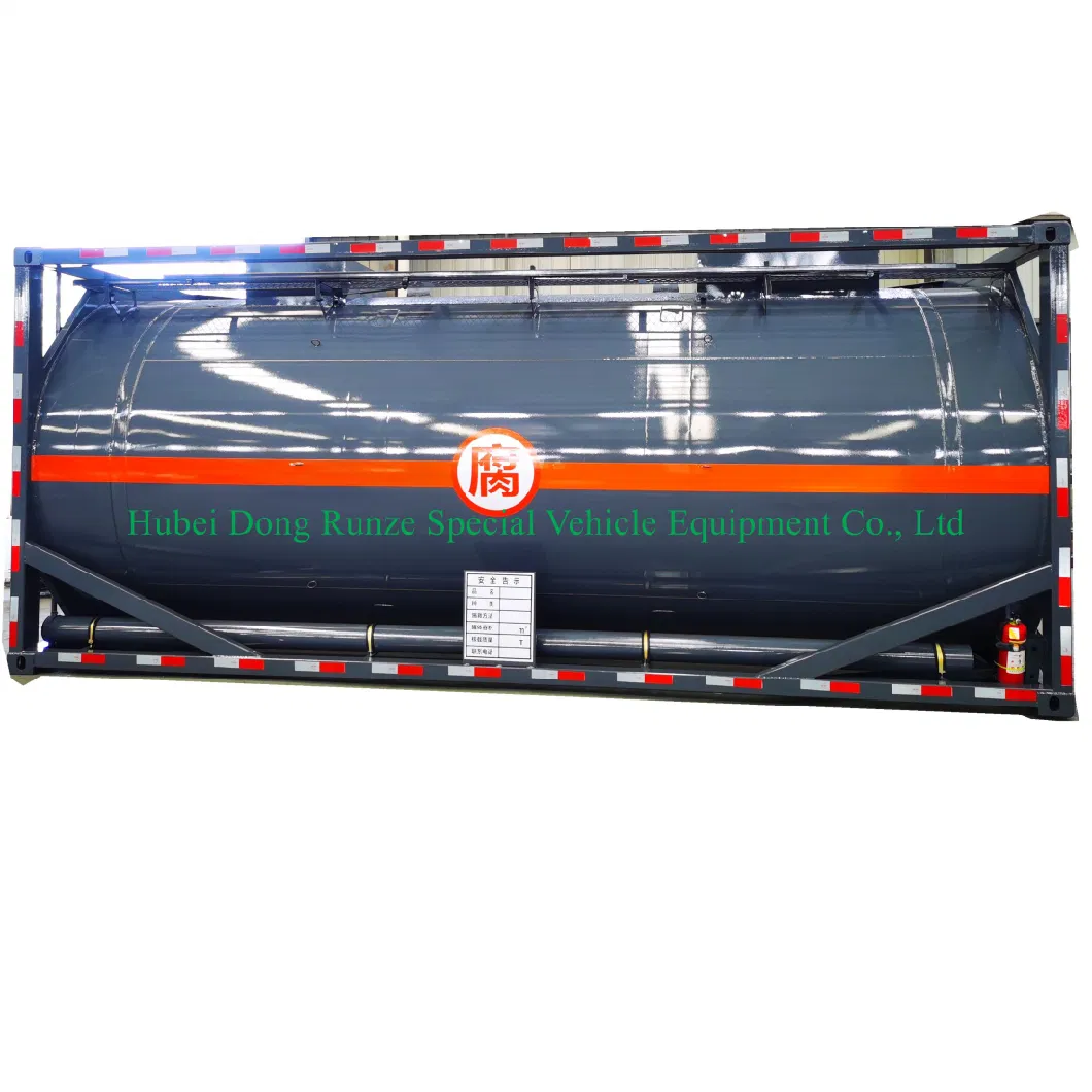 20FT Tank Container for Acetic Acid 5 % Steel Lined LDPE also for HCl (max 35%), NaOH (max 50%), NaCLO (max 15%), PAC (max 17%), H2SO4(60%, 98%), HF ( 48%),