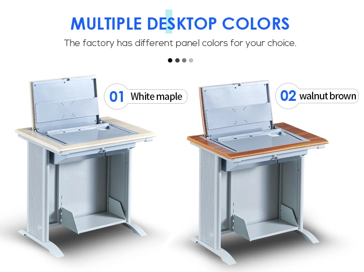 Multimedia Classroom Flip Computer Desk Flipper LCD Monitor Classroom Desk Table
