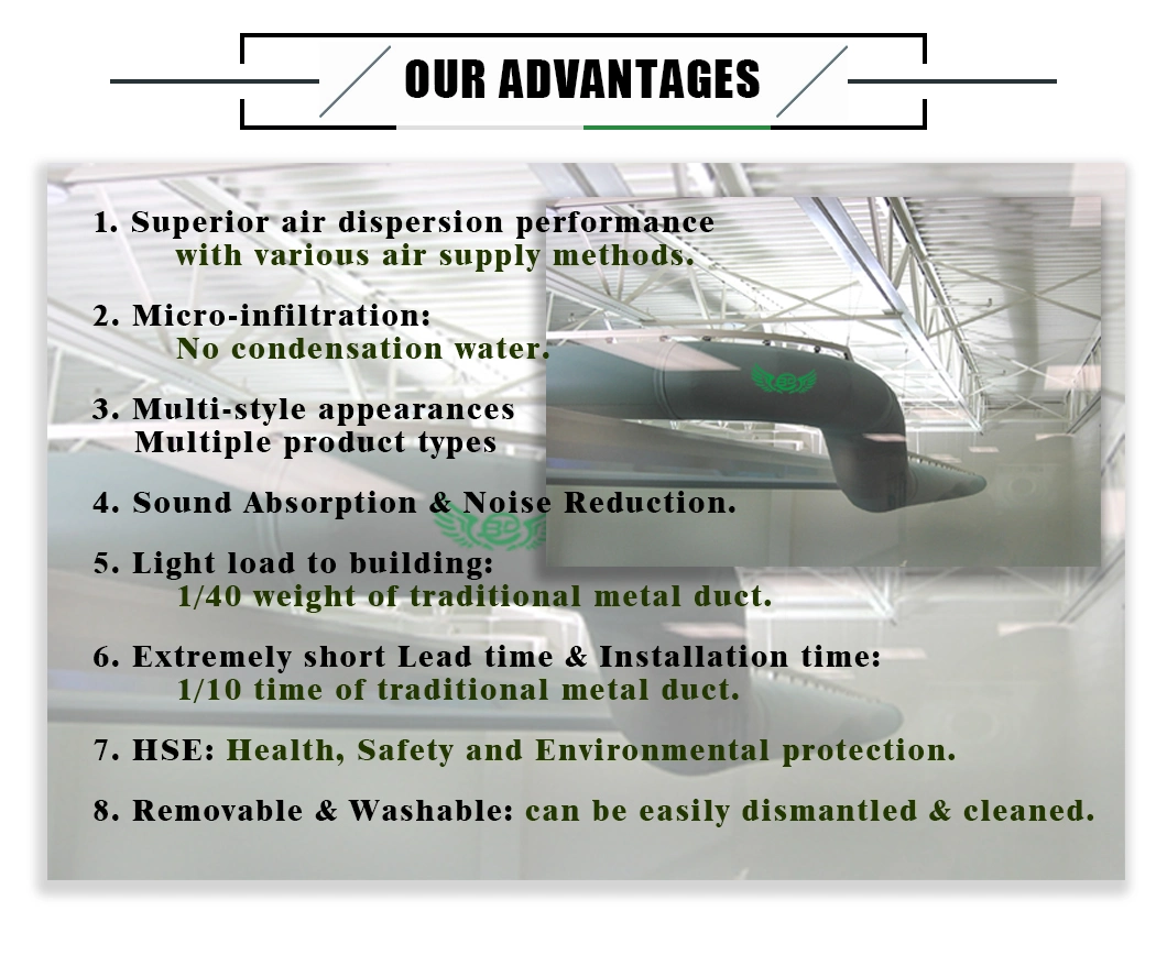 Ventilation Equipment Customized Ifr Balanced Ventilation Washable Functional Air Duct