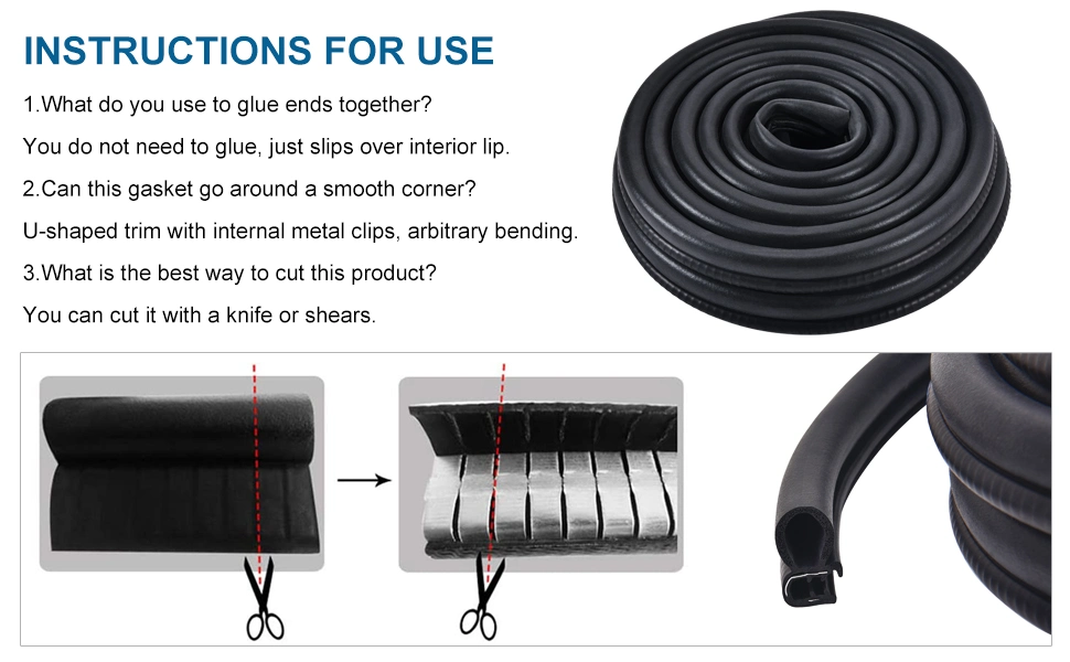 EPDM Products Door Waterproof Rubber Seal Strip