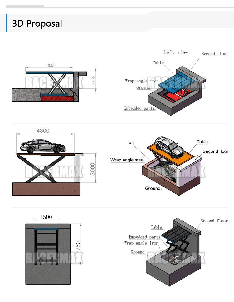 3000kg Car Lift Price Car Air Platform Lift Platform Lifts Car