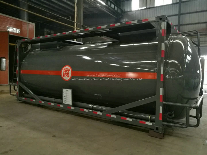 Chemline Lined Tank Customized Swap Body (ISOTANK) for Transport Strongly Acidic Hydrochloric Acid, Sodium Hypochlorite (HCl, NaOH, NaCLO, HF, H3PO4)