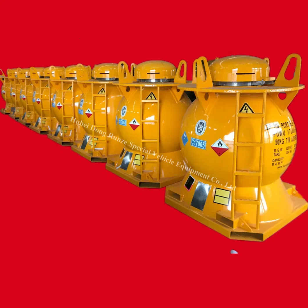 30FT Un 2031 Portable Tank for Corrosive Concentrated Nitric Acid Hno3 (Pure Aluminium Tank 22CBM)