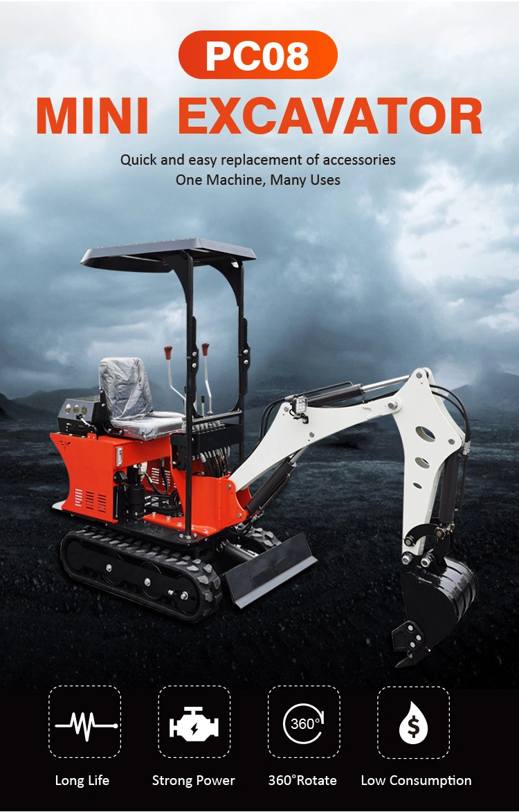 Cheap Price Hydraulic Mini 0.8ton Excavator