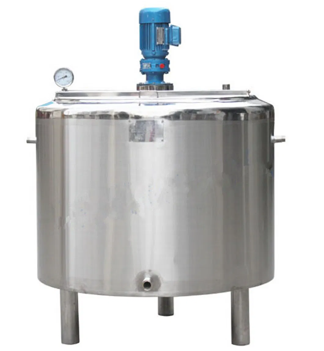 Stainless Steel Half Open Lids Heating Mixing Pressure Tank Factory