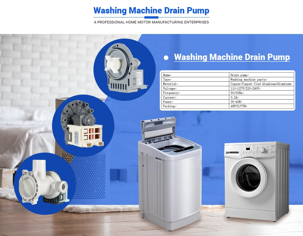Ruijp 220V Plastic AC Water Drain Pump for Washing Machine